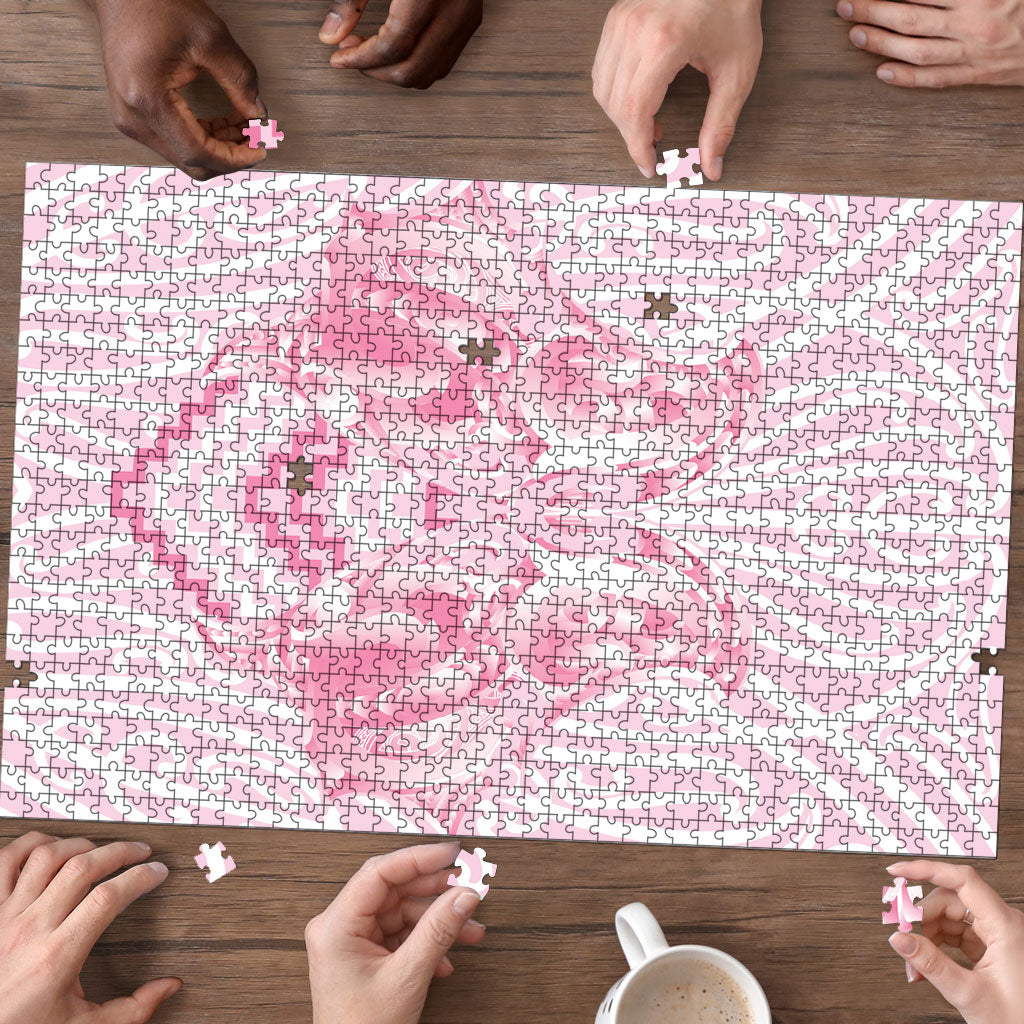 Aotearoa Kowhaiwhai Poutama Pink Motif Puzzle LT9 - Polynesian Pride