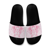 Aotearoa Kowhaiwhai Poutama Pink Motif Slide Sandals LT9 Pink - Polynesian Pride