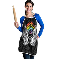 Aotearoa Kowhaiwhai Poutama Rainbow Motif Apron