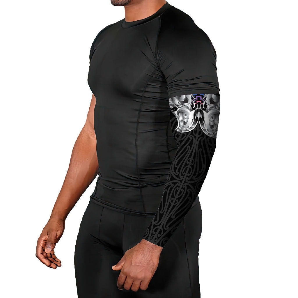 Aotearoa Kowhaiwhai Poutama Rainbow Motif Arm Sleeves LT9 - Polynesian Pride