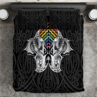 Aotearoa Kowhaiwhai Poutama Rainbow Motif Bedding Set LT9 Rainbow - Polynesian Pride