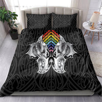 Aotearoa Kowhaiwhai Poutama Rainbow Motif Bedding Set LT9 - Polynesian Pride