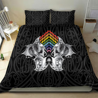 Aotearoa Kowhaiwhai Poutama Rainbow Motif Bedding Set LT9 - Polynesian Pride