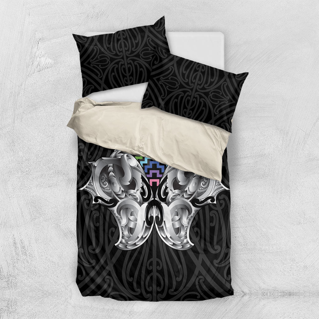 Aotearoa Kowhaiwhai Poutama Rainbow Motif Bedding Set LT9 US Twin 172cm x 218cm Rainbow - Polynesian Pride