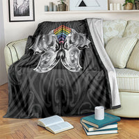 Aotearoa Kowhaiwhai Poutama Rainbow Motif Blanket LT9 Rainbow - Polynesian Pride
