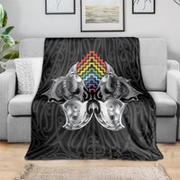 Aotearoa Kowhaiwhai Poutama Rainbow Motif Blanket LT9 - Polynesian Pride