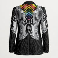 Aotearoa Kowhaiwhai Poutama Rainbow Motif Blazer