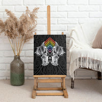Aotearoa Kowhaiwhai Poutama Rainbow Motif Canvas Wall Art LT9 - Polynesian Pride