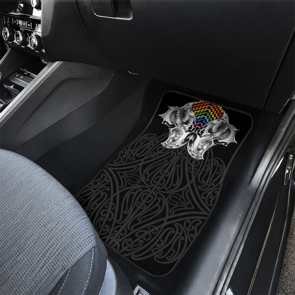 Aotearoa Kowhaiwhai Poutama Rainbow Motif Car Mats LT9 - Polynesian Pride