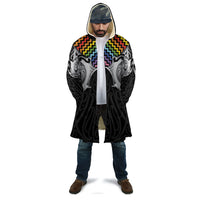 Aotearoa Kowhaiwhai Poutama Rainbow Motif Cloak LT9 - Polynesian Pride