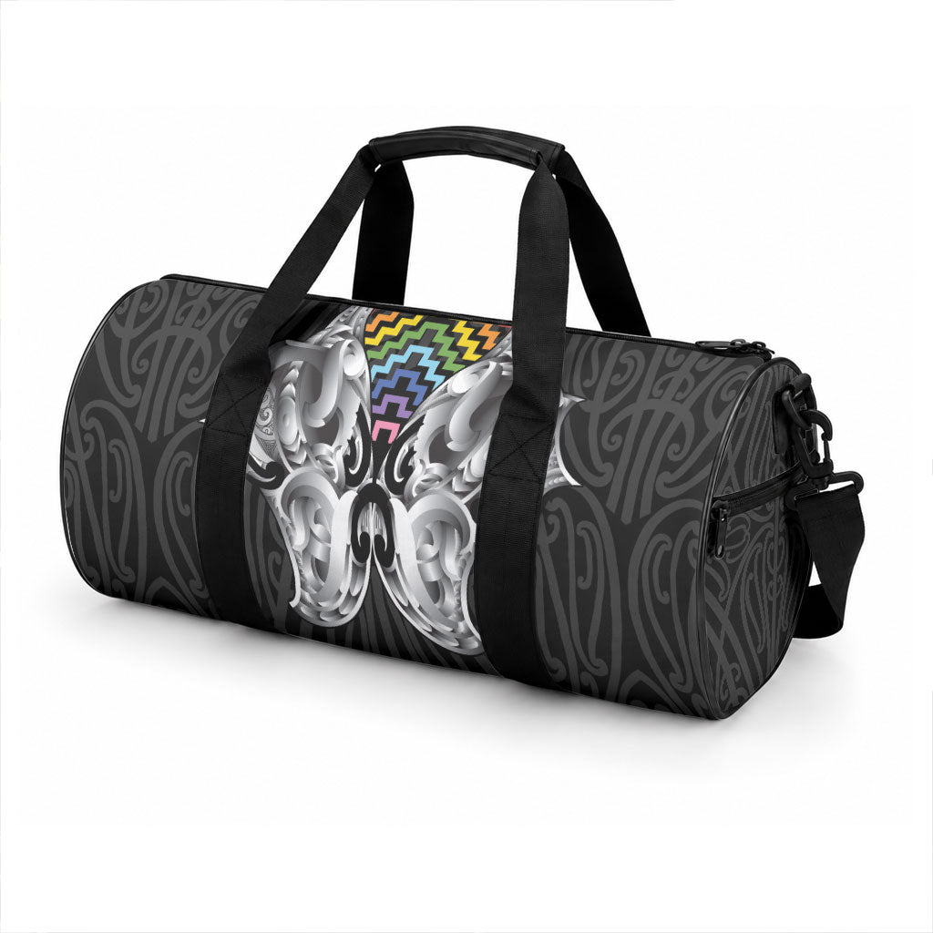 Aotearoa Kowhaiwhai Poutama Rainbow Motif Duffle Bag LT9 - Polynesian Pride