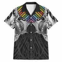 Aotearoa Kowhaiwhai Poutama Rainbow Motif Hawaiian Shirt LT9 Rainbow - Polynesian Pride