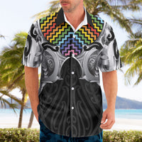 Aotearoa Kowhaiwhai Poutama Rainbow Motif Hawaiian Shirt LT9 - Polynesian Pride