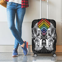 Aotearoa Kowhaiwhai Poutama Rainbow Motif Luggage Cover LT9 - Polynesian Pride