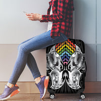 Aotearoa Kowhaiwhai Poutama Rainbow Motif Luggage Cover LT9 - Polynesian Pride