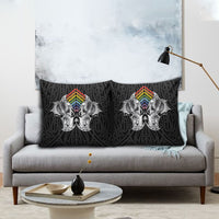 Aotearoa Kowhaiwhai Poutama Rainbow Motif Pillow Cover LT9 - Polynesian Pride