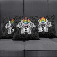 Aotearoa Kowhaiwhai Poutama Rainbow Motif Pillow Cover LT9 - Polynesian Pride