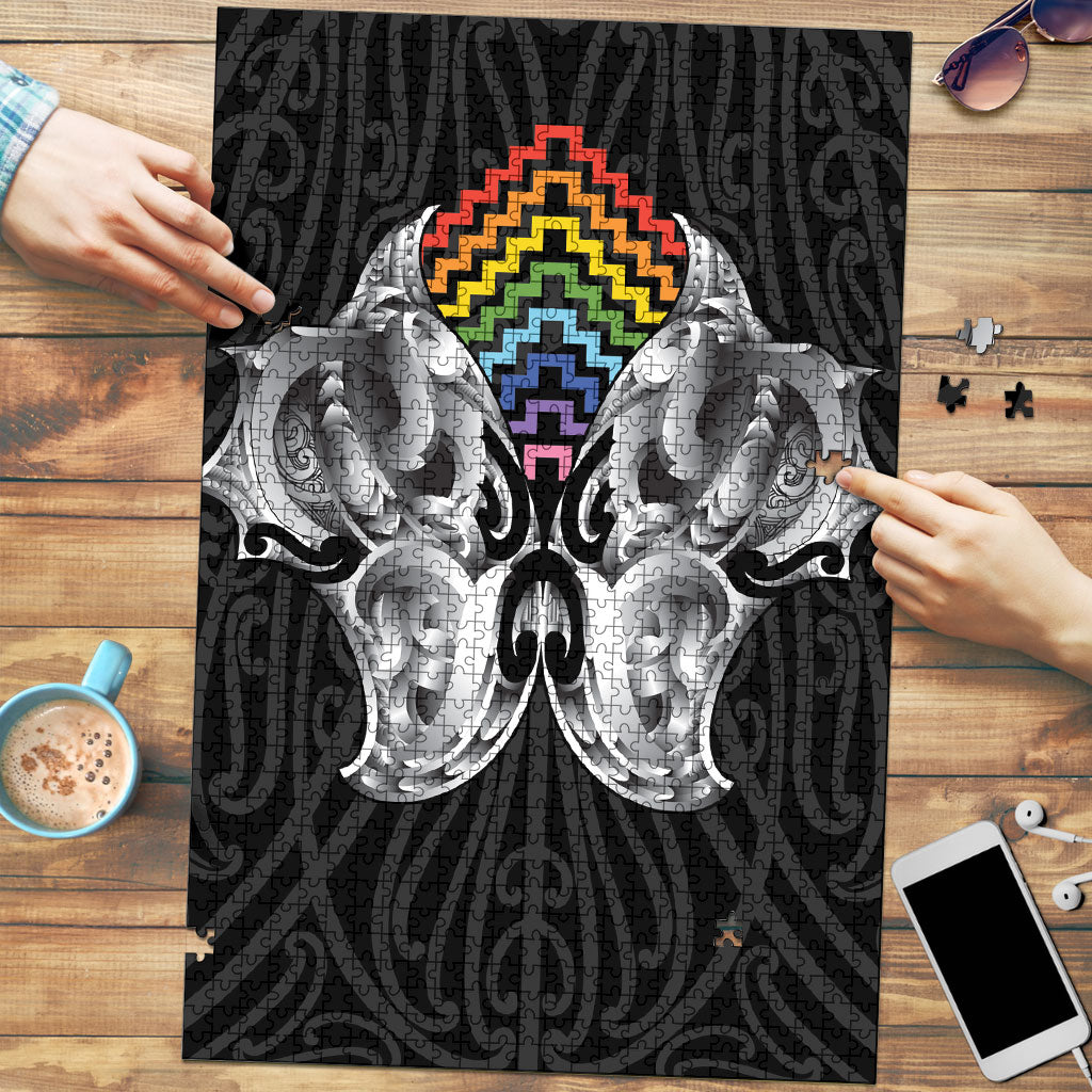 Aotearoa Kowhaiwhai Poutama Rainbow Motif Puzzle
