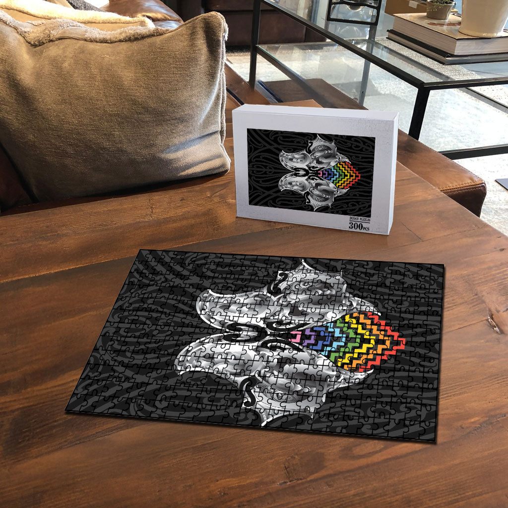 Aotearoa Kowhaiwhai Poutama Rainbow Motif Puzzle