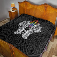 Aotearoa Kowhaiwhai Poutama Rainbow Motif Quilt LT9 - Polynesian Pride