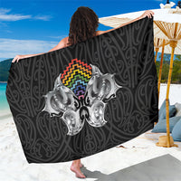 Aotearoa Kowhaiwhai Poutama Rainbow Motif Sarong LT9 One Size 44 x 66 inches Rainbow - Polynesian Pride