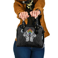 Aotearoa Kowhaiwhai Poutama Rainbow Motif Shoulder Handbag LT9 One Size Rainbow - Polynesian Pride