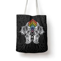 Aotearoa Kowhaiwhai Poutama Rainbow Motif Tote Bag LT9 - Polynesian Pride