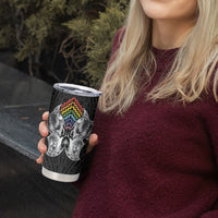 Aotearoa Kowhaiwhai Poutama Rainbow Motif Tumbler Cup LT9 - Polynesian Pride