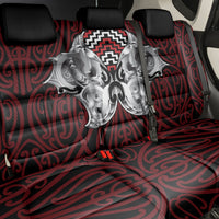 Aotearoa Kowhaiwhai Poutama Red Motif Back Car Seat Cover LT9 - Polynesian Pride