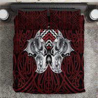 Aotearoa Kowhaiwhai Poutama Red Motif Bedding Set LT9 Red - Polynesian Pride