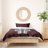 Aotearoa Kowhaiwhai Poutama Red Motif Bedding Set LT9 - Polynesian Pride