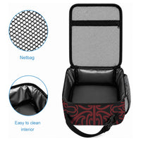 Aotearoa Kowhaiwhai Poutama Red Motif Lunch Bag LT9 - Polynesian Pride