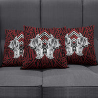 Aotearoa Kowhaiwhai Poutama Red Motif Pillow Cover LT9 - Polynesian Pride