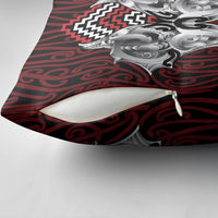 Aotearoa Kowhaiwhai Poutama Red Motif Pillow Cover LT9 - Polynesian Pride