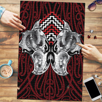 Aotearoa Kowhaiwhai Poutama Red Motif Puzzle LT9 Red - Polynesian Pride