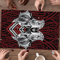 Aotearoa Kowhaiwhai Poutama Red Motif Puzzle LT9 - Polynesian Pride