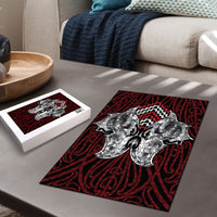 Aotearoa Kowhaiwhai Poutama Red Motif Puzzle LT9 - Polynesian Pride
