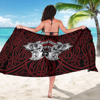 Aotearoa Kowhaiwhai Poutama Red Motif Sarong LT9 - Polynesian Pride