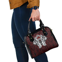 Aotearoa Kowhaiwhai Poutama Red Motif Shoulder Handbag LT9 - Polynesian Pride