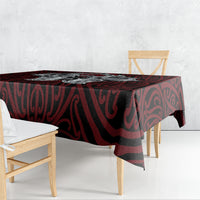 Aotearoa Kowhaiwhai Poutama Red Motif Tablecloth LT9 - Polynesian Pride