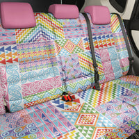 Aotearoa Kowhaiwhai Taniko Patchwork Rainbow Motifs Back Car Seat Cover LT9 - Polynesian Pride
