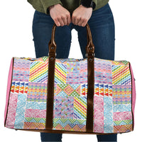 Aotearoa Kowhaiwhai Taniko Patchwork Rainbow Motifs Travel Bag LT9 Rainbow - Polynesian Pride