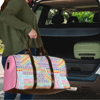 Aotearoa Kowhaiwhai Taniko Patchwork Rainbow Motifs Travel Bag LT9 - Polynesian Pride
