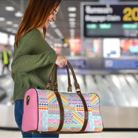Aotearoa Kowhaiwhai Taniko Patchwork Rainbow Motifs Travel Bag LT9 - Polynesian Pride