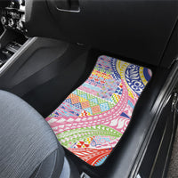 Maori Kowhaiwhai Taniko Patchwork Rainbow Motifs Car Mats LT9 - Polynesian Pride