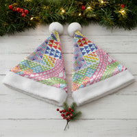 Maori Kowhaiwhai Taniko Patchwork Rainbow Motifs Christmas Santa Hat LT9