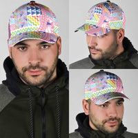 Maori Kowhaiwhai Taniko Patchwork Rainbow Motifs Classic Cap