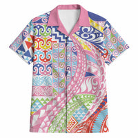 Maori Kowhaiwhai Taniko Patchwork Rainbow Motifs Hawaiian Shirt LT9 Rainbow - Polynesian Pride