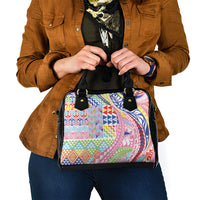 Maori Kowhaiwhai Taniko Patchwork Rainbow Motifs Shoulder Handbag LT9 - Polynesian Pride