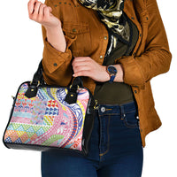 Maori Kowhaiwhai Taniko Patchwork Rainbow Motifs Shoulder Handbag LT9 - Polynesian Pride